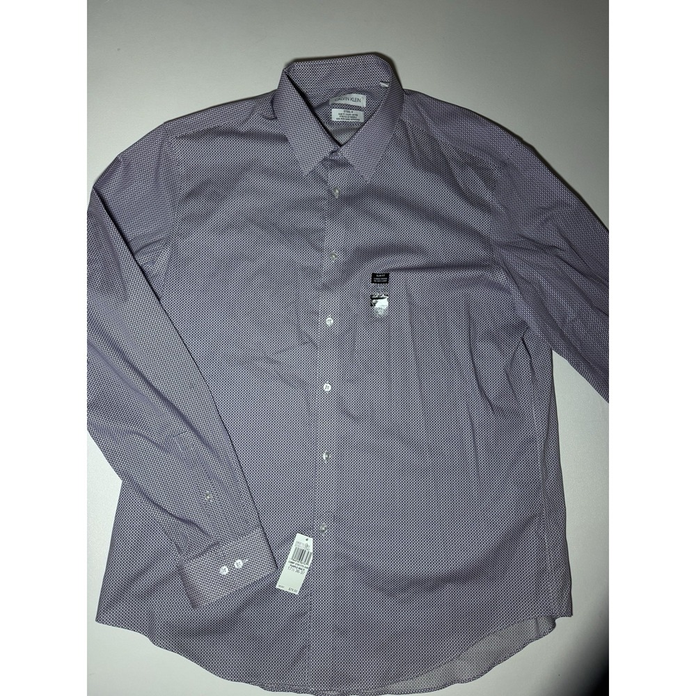 Calvin Klein Steel+ Slim Fit Dress Shirt Mens XL 17-36/37 XLT